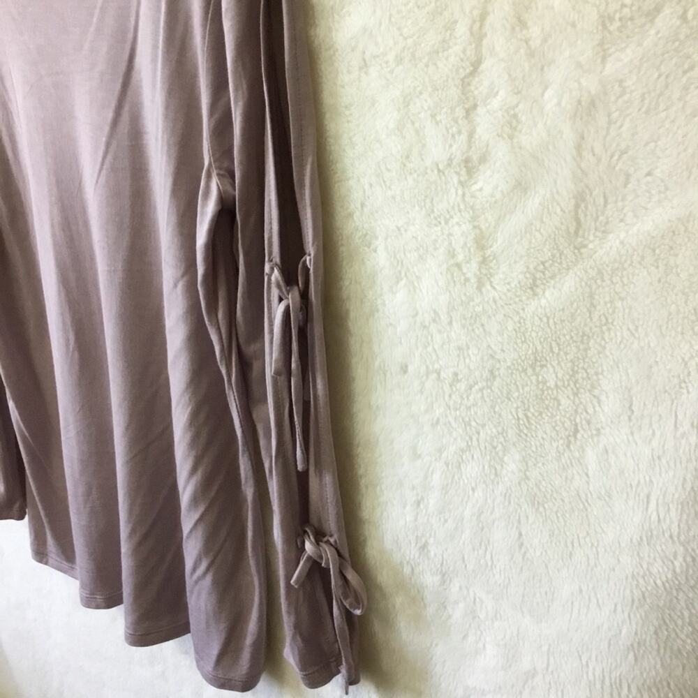 Loft Mauve Long Sleeve Tie-bow Top - Picture 5 of 7